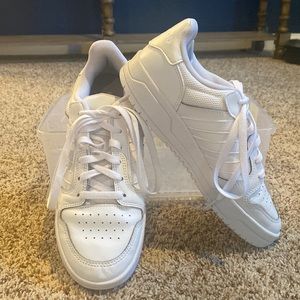 Adidas Women’s white leather low tops